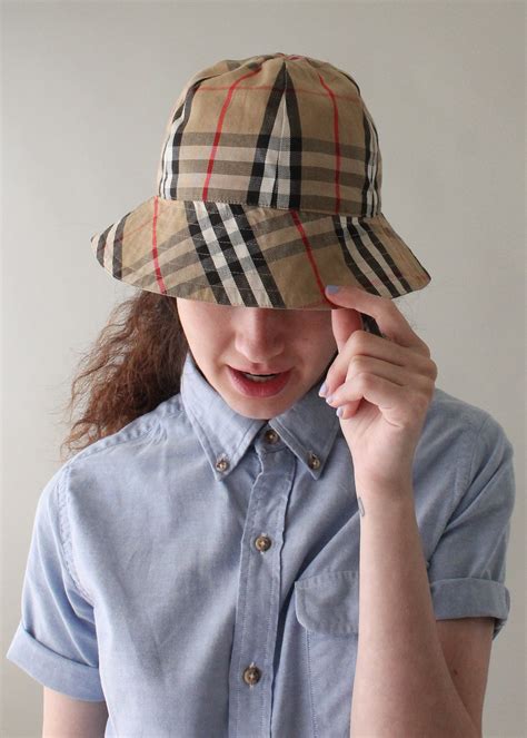 vintage burberry cap|Burberry bucket hat vintage.